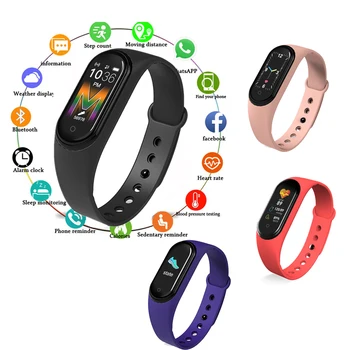 M5 Bluetooth Smart Ceasuri Smartwatch rezistent la apa Bratara Inteligent Sport Numesc Muzica Joc Tracker de Fitness Pedometre NEGRU ROSU ROZ