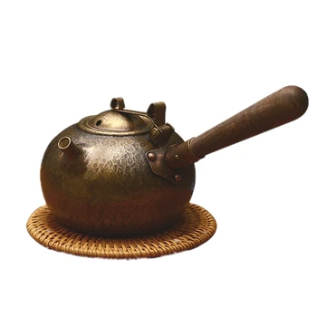 Japoneze pur manual îngroșat ibric de cupru de fierbere ceainic mâner lateral retro violet cupru ceainic ceainic de apă 450ml