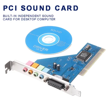 Pohiks 1 buc 4-Canal 8738 Cip de Sunet Surround de Ieșire 3D Stereo Audio PCI Sunete Card Pentru PC Desktop Computer