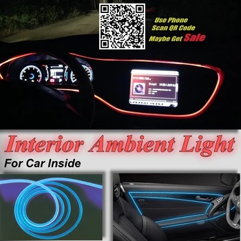 Pentru VW Volkswagen Touareg 2003~Auto Interior Lumina Ambientala iluminare Panou de Mașină în Interiorul Rece Benzi luminoase prin Fibra Optica, Banda