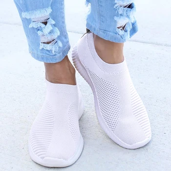 Femei Adidași Bling Apartamente Pantofi Femei Casual Moda Tricotate Șosete Adidas Moale Antrenor De Pantofi Zapatos De Mujer 2021