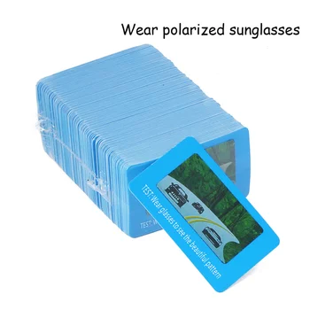 BerWer Poarte Ochelari pentru a verifica Polarizate card de test ajuta să vă verificați ochelari de Soare Polarizati
