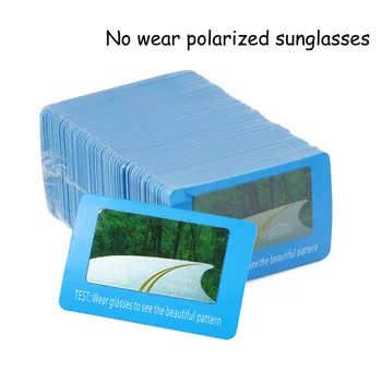 BerWer Poarte Ochelari pentru a verifica Polarizate card de test ajuta să vă verificați ochelari de Soare Polarizati