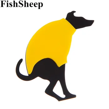 FishSheep Drăguț Acrilice Câini Broșe Ace Pentru Femei, Copii Desene Animate Animale De Companie Rahat De Câine Brosa Pin Rever Haine Accesorii Cadouri