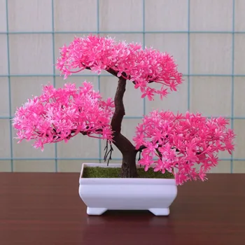 Fals Plante Artificiale Bonsai Plante De Ghiveci Mini Simulare Pine Tree Decor Acasă