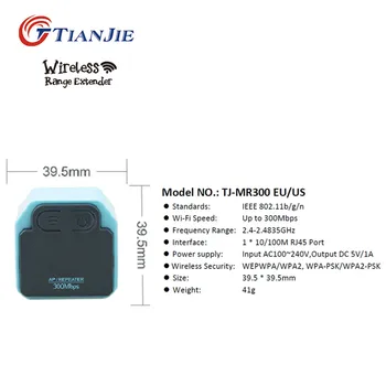 TIANJIE MR300 WiFi Repeater Wireless WPS hots oală Acasă Amplificator UE NE PLUG Semnal Extender 300Mbps Semnalului repetidor