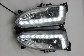 1 Pereche de Ceață LED Lumini de Zi de Funcționare Lumină Pentru Hyundai Santa Fe IX45 2013 Accesorii Auto rezistent la apa 12V Lampă de Ceață