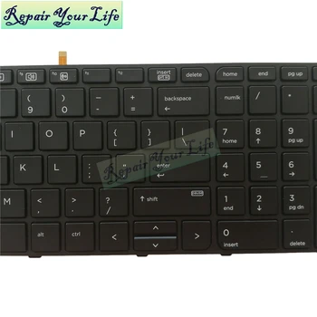 NE-limba engleză tastatura laptop pentru HP Probook 450 G3 455 G3 450 G4 470 G3 negru cu rama iluminata 837551-001 9Z.NCGBQ.301