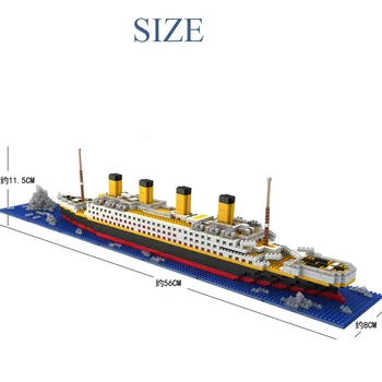 1860pcs Blocuri Nava Titanic Mini Croazieră Model de Barca DIY Asambla Bloc Diamant Clasic de Caramida pentru Copii Jucarii Pentru Copii