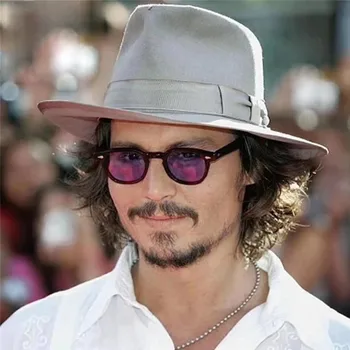 Vintage Johnny Depp ochelari de Soare pentru Barbati Ochelari de Designer de Brand Oval Tentă Retro Ochelari de Soare Om Obiectiv Clar Nuante Gafas de sol UV400
