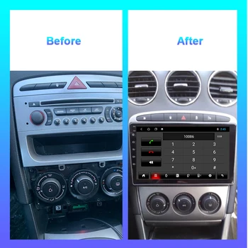 Pentru Peugeot 308 408 Radio Auto Radio 2010-2016 Android 9 Inci Capul Unitate Stereo de Navigare GPS Carplay 2din 1 2 Din Nici un DVD CD