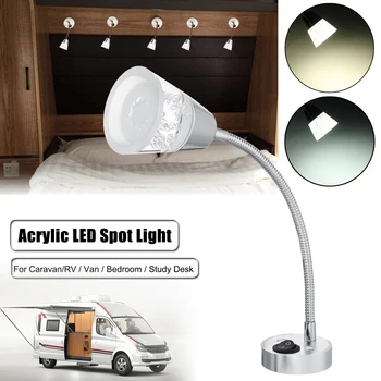 Camper Reglabil LED-uri Lumina de Perete Dublu cu Lampă de Cap Barca Camionul Caravanei Lectura de Lumină Caldă 12V