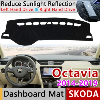 Pentru Skoda Octavia 3 A7 MK3 5E~2019 Anti-Alunecare Mat tabloul de Bord Pad Acoperire Parasolar Dashmat Dash Accesorii 2016 2017 2018