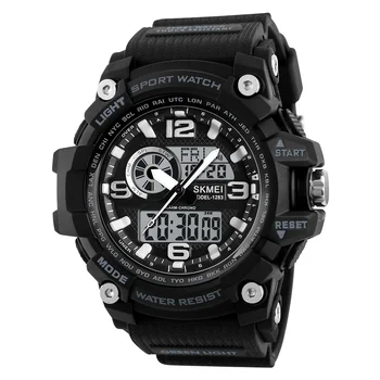 SKMEI Brand de Lux Ceas Sport Barbati Militare Impermeabil Ceasuri Quartz Dual Display Cronograf Ceasuri Relogio Masculino
