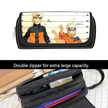 Machiaj Pungi de Copii Naruto Tipărite Pen Husă Anime Model Băieți Creion Cazuri de Papetărie Pungi pentru Studenții Adulți