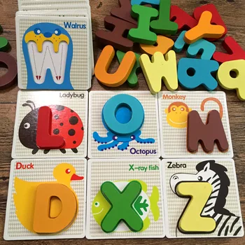 Alfabetul Montessori Jucarii Montessori Materialele Scrisori de Jucării din Lemn Educatioanl Jucarii Pentru Copii de Litere Puzzle-uri pentru Copii mici