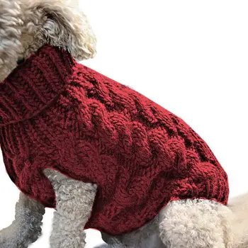 Iarna Haine Tricotate Cald Jumper Pulover Pentru Mici Câini De Talie Mare Companie De Îmbrăcăminte Haina De Tricotat Croșetat Pânză Jersey Perro #15