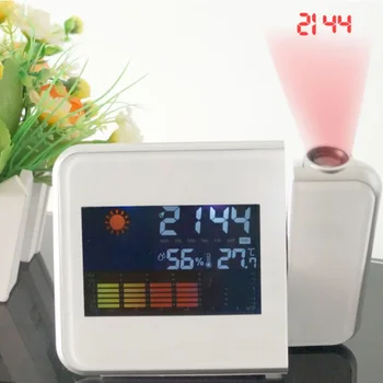 Timp De Proiecție, Ecran Color Vreme Calendar, Ceas Cu Alarmă Digitale Ceasuri Ceas De Birou 1 Buc Multi Function