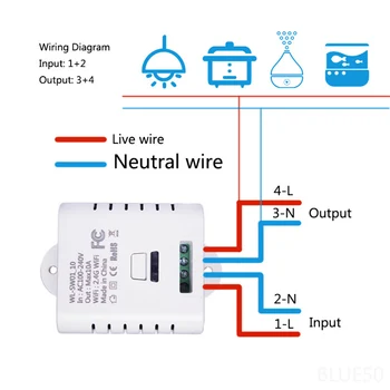 WiFi Inteligent Comutator de Control de la Distanță Universal DIY Switch Întrerupător Temporizator Tuya de Viață Inteligentă APP Suport Alexa Google Acasa 10A 16A