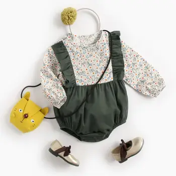 Sanlutoz Flori Prințesă Copil Fete Costume Mâneci Lungi Din Bumbac Pentru Copii Haine De Moda Copil Nou-Născut Bodysuit