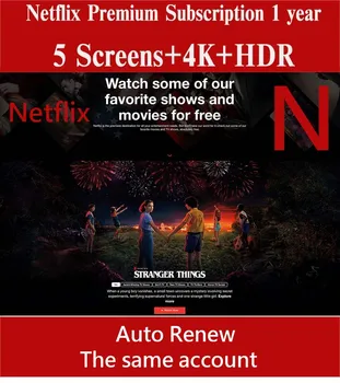 Cel mai bun Cont Netflix Premium UHD 4K 5 Ecrane Auto Reînnoi Sprijinul Global