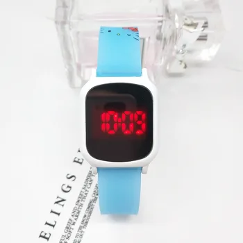 часы детские Moda drăguț kt de cat nou LDE ecran tactil de desene animate pentru copii ceas drăguț fată ceas electronic
