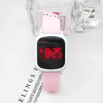 часы детские Moda drăguț kt de cat nou LDE ecran tactil de desene animate pentru copii ceas drăguț fată ceas electronic