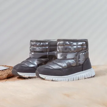 SKHEK Cizme de Zapada Pentru Copii de Iarna Nou Stil Fete Pantofi de Cald Baieti din Bumbac Căptușit Încălțăminte Non-alunecare Casual Gros Roz 2020