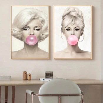 Marilyn Monroe Bubble Gum Panza Pictura Celebra Actrita Audrey Hepburn Postere Si Printuri Pictura Imagini Pentru Decor Acasă