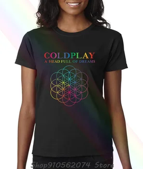 Coldplay Un Cap Plin De Vise Mens Top Negru Sudoare s Femei T-shirt Nou