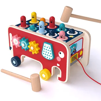 Ciocanul Bate Jucarie Hamster Jucarie Montessori Învățământ Devreme de Îndemânare Motorii Fine Jucărie cel Mai bun Cadou de Ziua de nastere pentru Baieti Fete N