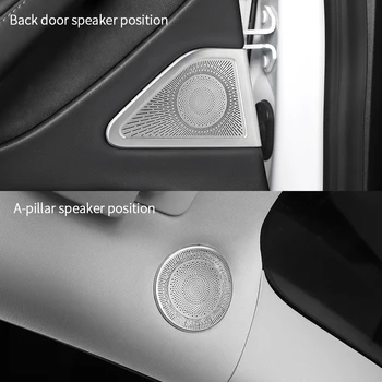 Din Oțel Inoxidabil, Difuzor Capacul Pentru Tesla Model 3 Decorative Accesorii De Protecție Model 3 De Carbon, Difuzor Audio Capacul Panoului