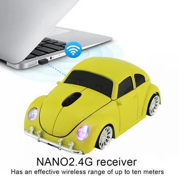 Masina Formă Ergonomică 2.4 GHz Wireless Mouse de Gaming cu Receptor pentru Laptop PC