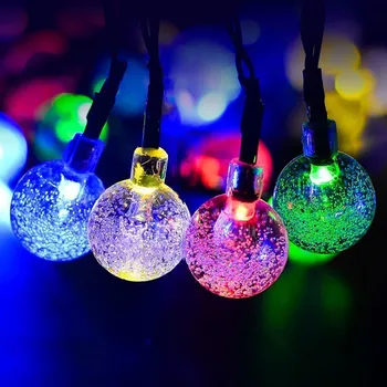 Alimentat cu energie solară 30 Șir LED Lumina Calea de Gradina Curte Decor festival în aer liber Lampa de Mireasa Ziua de Crăciun Decorare #5T