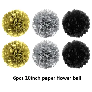 Amawil 50 de ani Decoratiuni de Partid Adult Latex Confetti Baloane Flori de Hârtie Neagră Autocolante de 50 de Ani, Consumabile Partid