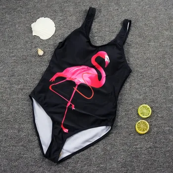 Femei Una Bucata Costum De Monokini Bikini Sexy Flamingo Imprimare De Costume De Baie Beachwear 2020 Doamna De Costume De Baie Costum De Baie Costum De Baie