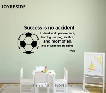 JOYRESIDE Succesul Nu Este un Accident Perete Decal Vinil Autocolant de Fotbal Decor Acasă Baieti Copii Dormitor Design Interior Murale A555