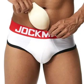 JOCKMAIL Brand Sexy bărbați lenjerie de corp Captusit mens lenjerie intima boxeri Frontal detașabil pad push-up cupa umflatura consolidarea gay lenjerie