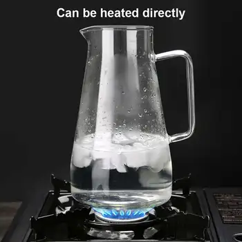Sticlă rezistentă la căldură Carafă cu Capac din Oțel Inoxidabil Apă Fierbinte sau cu Gheață Ulcior 1.8 L Carafa cu Suc de Carafă Cocktail container