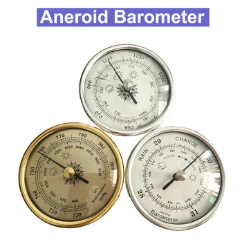 72mm Precizie Aneroid 3 in 1 Barometrul 72mm Agățat de Perete Barometru 1070hPa Aur Culoare Cadran Rotund Aer Stație Meteo Tester