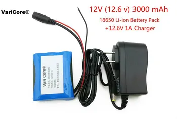 12 V 3000 mAh 18650 Li-ion baterie Reîncărcabilă pentru CCTV aparat de Fotografiat 3A Baterii+ 12.6 V 1A Încărcător