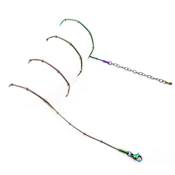 1.0 mm 55cm+5cm extra lanț șarpe lanț cu margele incuietoare homar 316L din oțel inoxidabil lanț de șarpe picătură de transport maritim