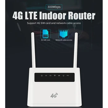R9 Wireless Router WiFi pentru 4G Modem cu 4 Antene Externe 300Mbps Router Suport Card(UE Plug)