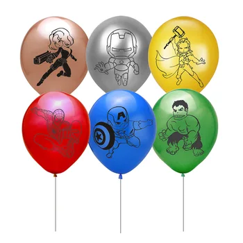 12buc/set de 12 țoli Super-Erou Balon Latex Paianjen Scut Ciocan mai Multe Balon de Culoare Temă Petrecere de Aniversare pentru Copii Decor Mingea