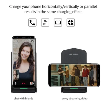 Haissky Qi Wireless Charger Pentru iPhone 12 11 X Pliabil 10W Repede Wireless Charging Pad Pentru Samsung Nota 20, Ultra 10 9 S20 S9 S10
