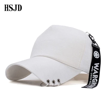 Mens Lungă centura Snapback Pălării de Moda K Pop Inel de Fier Pălării Reglabil Sepci de Baseball 2018 Vara Femei sepci Hip Hop Parasolar