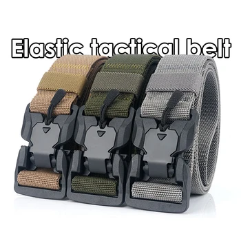 HSSEE Oficial autentic elastic bărbați centura ABS+magnetic cataramă de eliberare rapidă elastic militare curea accesorii sport