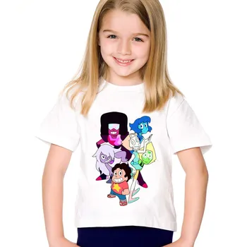 Desene animate de Imprimare Steven Univers Copii Amuzante tricouri Copii Vara Maneca Scurta Baieti/Fete Topuri Casual de Îmbrăcăminte pentru Copii