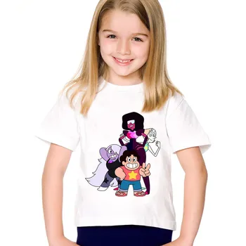 Desene animate de Imprimare Steven Univers Copii Amuzante tricouri Copii Vara Maneca Scurta Baieti/Fete Topuri Casual de Îmbrăcăminte pentru Copii