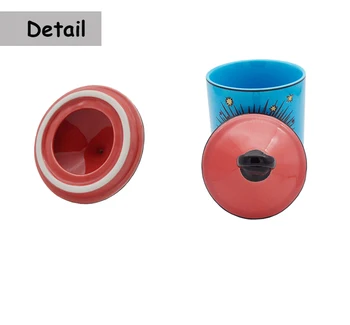 Ochii mari și Albaștri Aromoterapie Borcan cu Roșii Apuca Inel Capac Masa de machiaj Bijuterii Cutie de Depozitare Ceramice artizanale Sticla pentru Decor Acasă